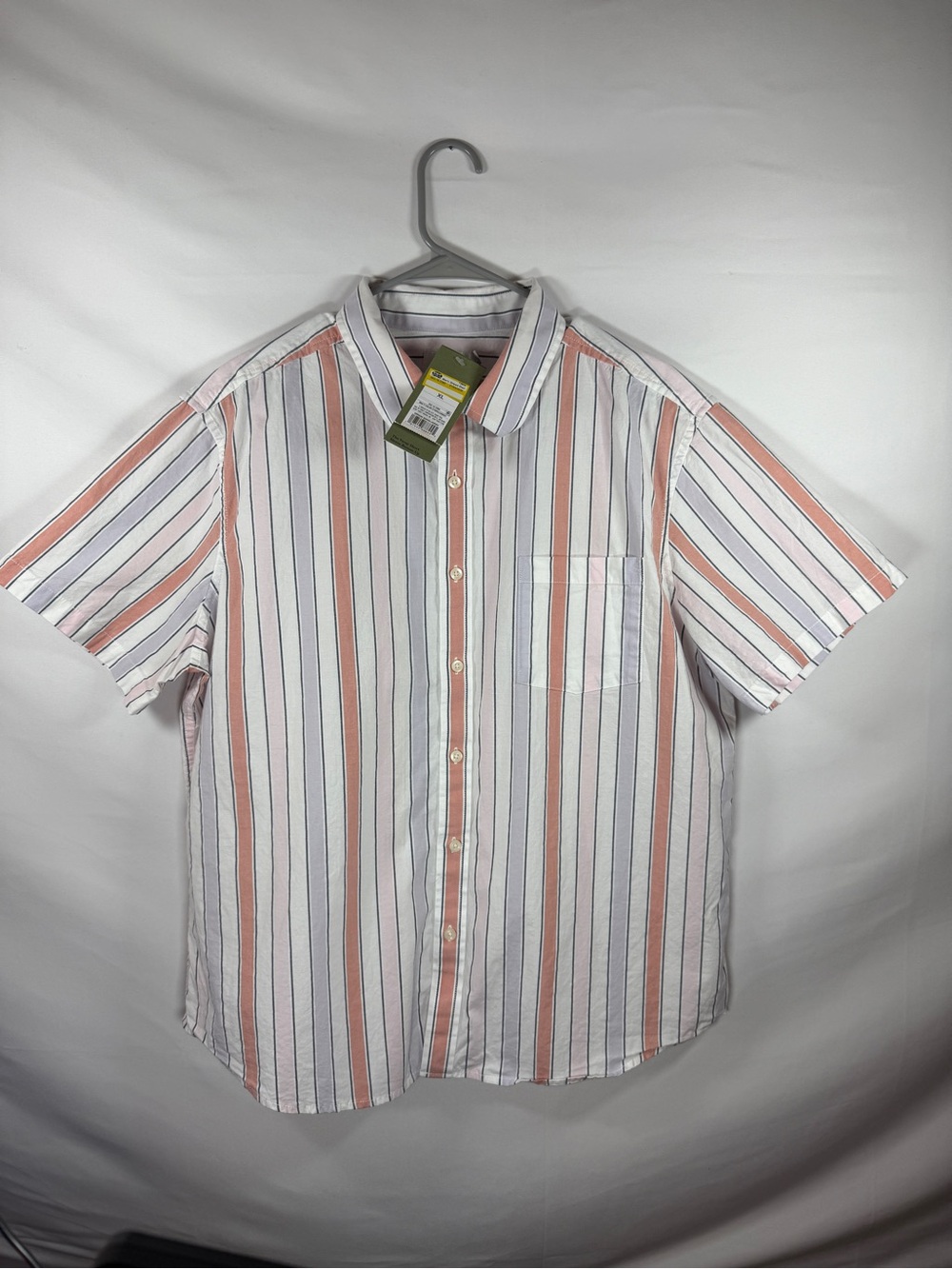 Goodfellow & Co Men's XL Slim Striped Button Down Short Sleeve Shirt